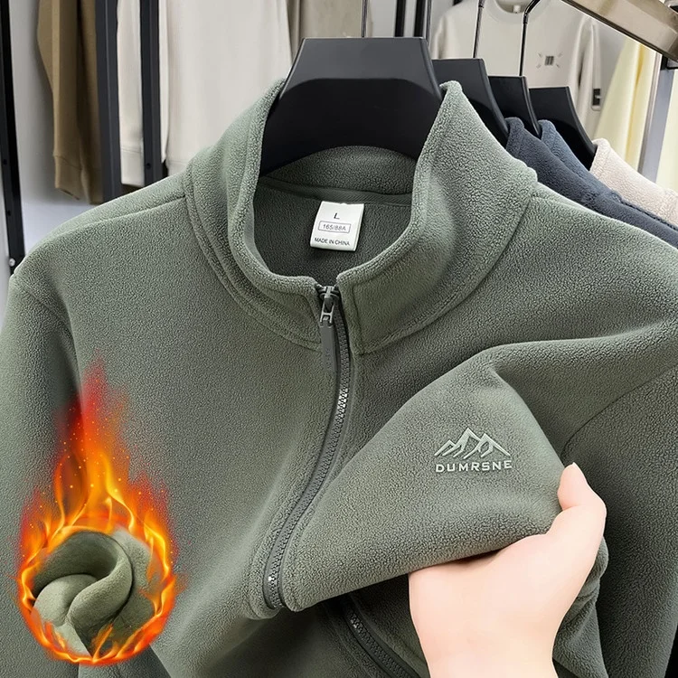 

Мужская уличная куртка Fce Jaet, двусторонняя, из флиса, с воротником-стойкой, весна 2025, из полиэстера и эластичного волокна, повседневная, на молнии...