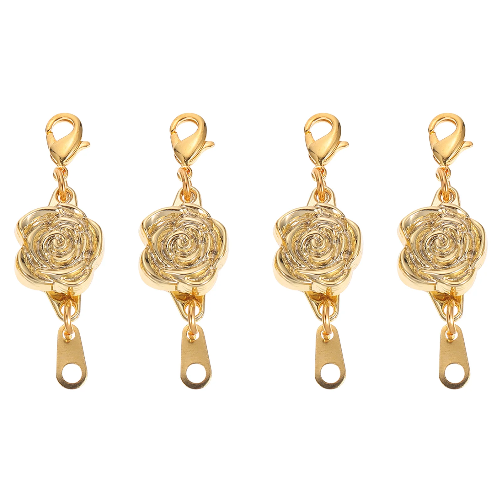 

4 PCS Necklace Clasp Bracelet Extender Jewelry Connector Anklets Decorate Alloy Chain