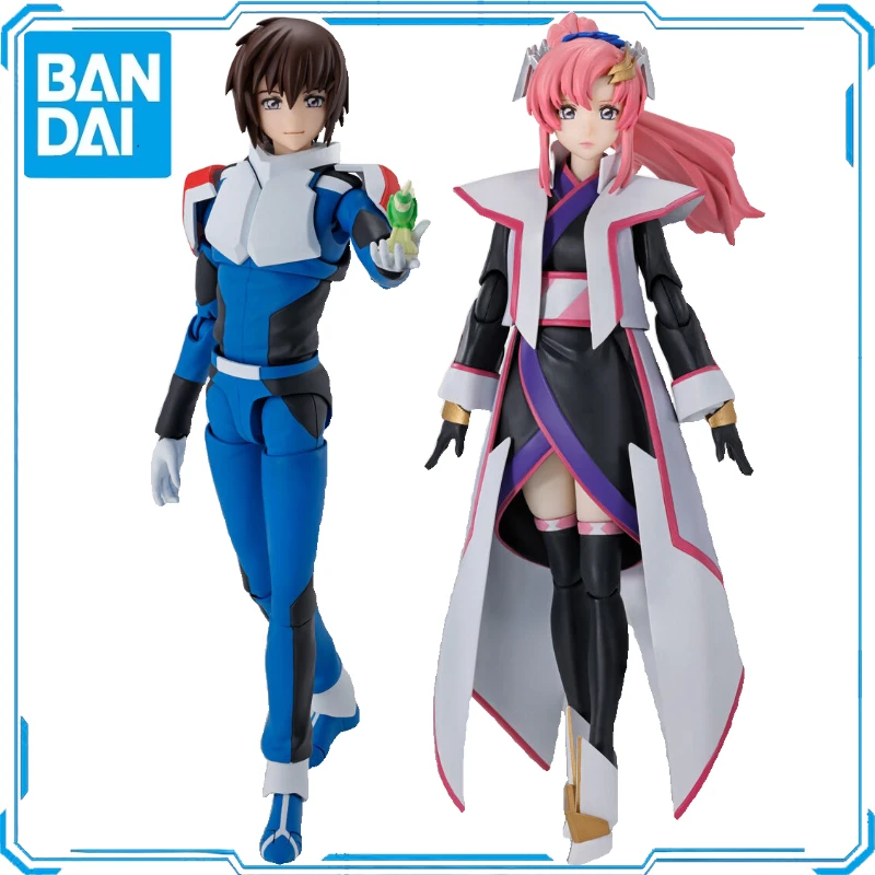 ในสต็อกOriginal Bandai SHF Gundam Series Kira Yamato Lacus Clyne Action Figureภาพเคลื่อนไหวของขวัญของเล่นสะสมอะนิเมะงานอดิเรก