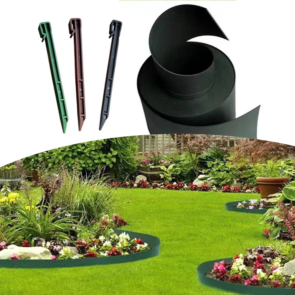 Use Backyard Decoration Enduring Gardening Green Backyard Decoration Dividing Strip Easy Installation Fixed Pile