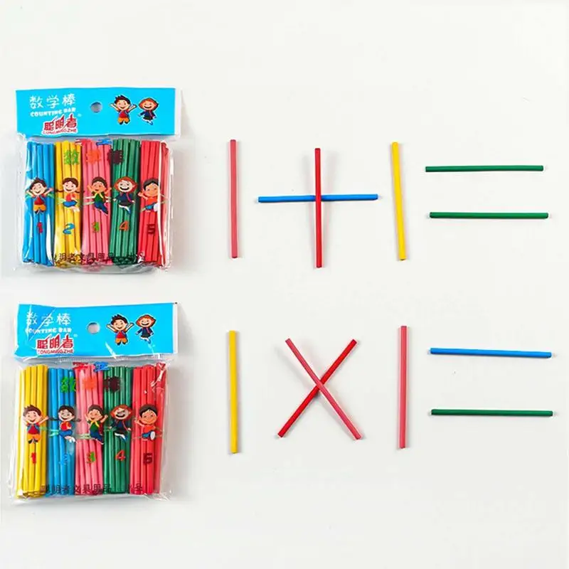 Colorido Contando Varas para Crianças, Montessori Ensino Aids, Contando Rod, Pré-escolar Matemática Aprendizagem Brinquedos, Presentes, 100 PCs/Set