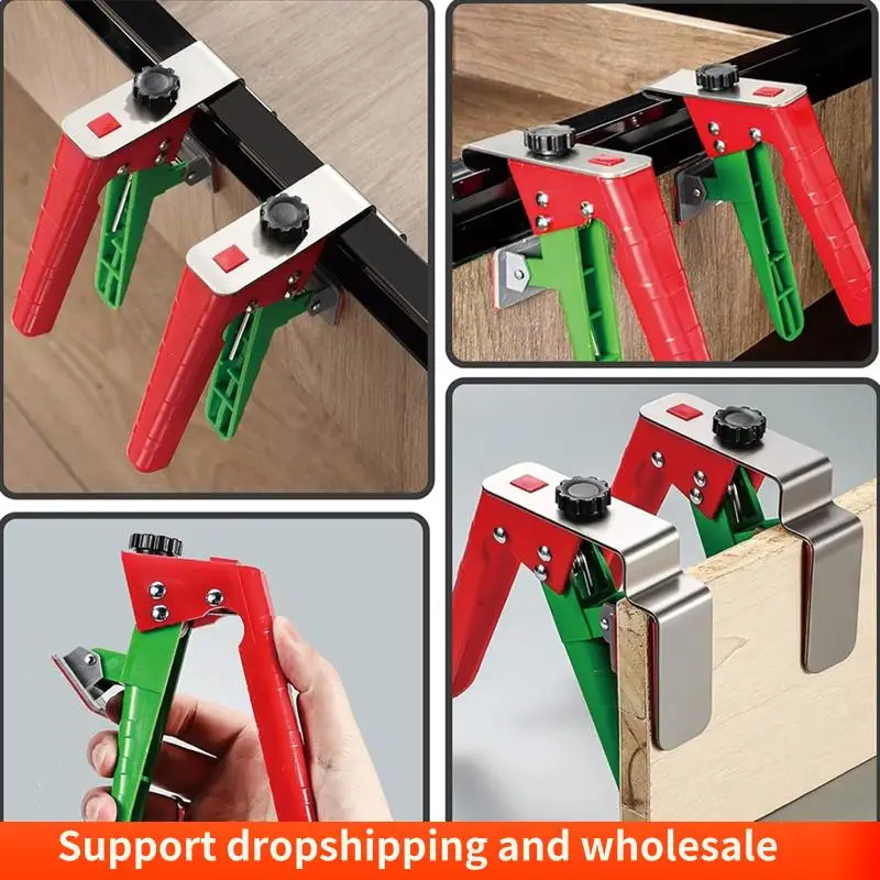 AA86 Drawer Front Mounting Clips 2 Pieces Drawer Fixing Clips For Secure Drawer Front Assembly Drawer Mounting Tool