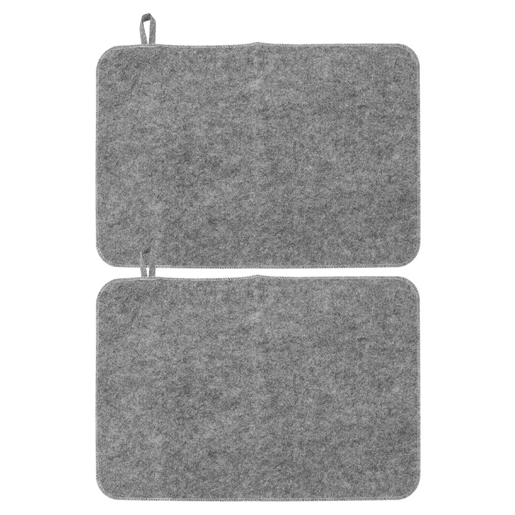 2 Pcs Hot Spring Sauna Mat Water Absorbent Cushion Shower Bench Cushions Bath Accessories Felt Mats Absorption Portable