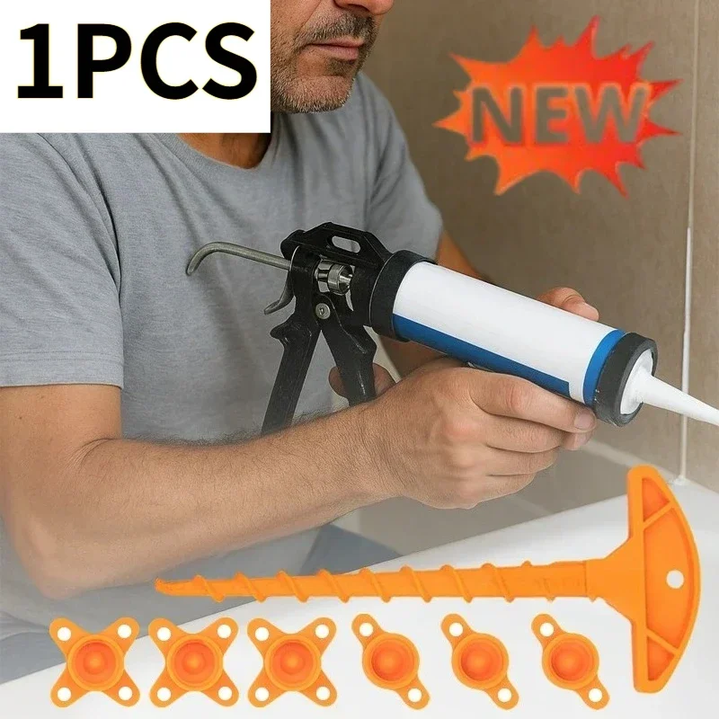 1PCS Universal Sealant Saver Cap & Glue Nozzle Cleaner, Anti-Drying Silicone Caulk Tube Cover, Standard Caulking Guns DIY Tools