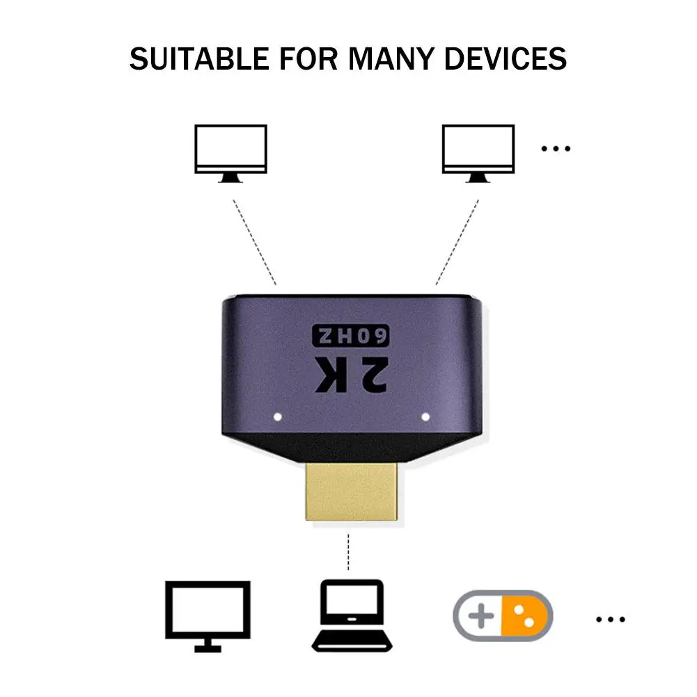 New HDMI To Dual HDMIA Adapter HD 2K Dual Output Splitter To Splitter 2 HDMIFemale Monitor 2 To HDMIMale 1 Adapter Adapter A6V0