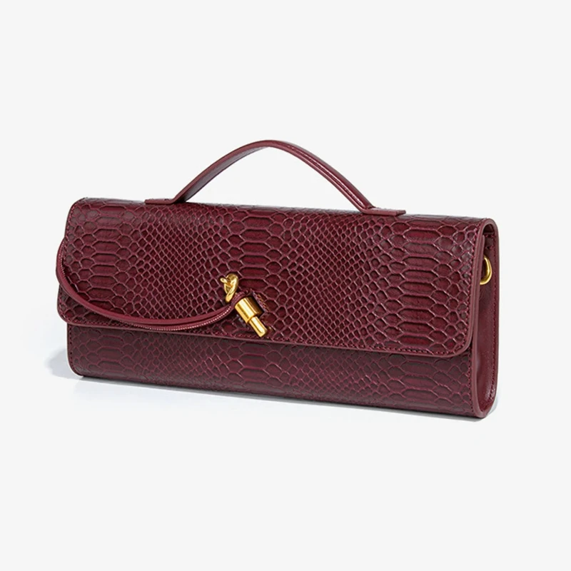 

Fashion Luxury Designer Crocodile Print Envelope Handbag Women's Shoulder Flip Organizer Bag for Party Evening Banquet