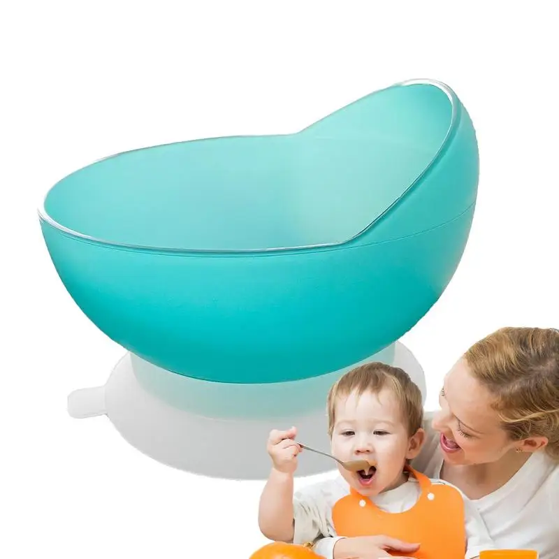 Adaptive Scoop Bowl Non Slip Scoop Bowl with Suction Base Adaptive Self Feeding Bowl for Elderly Disabled High Low Scoop Bowl