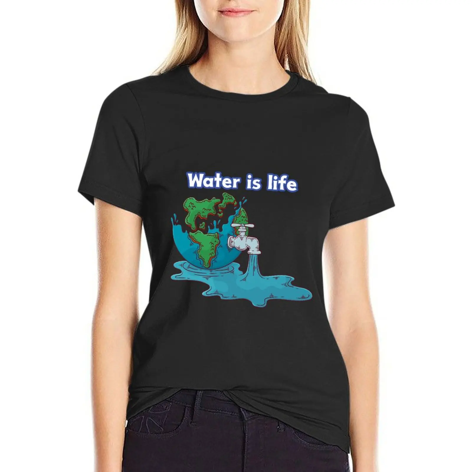 Water is life T-Shirt female summer clothes kawaii clothes summer clothes for Women