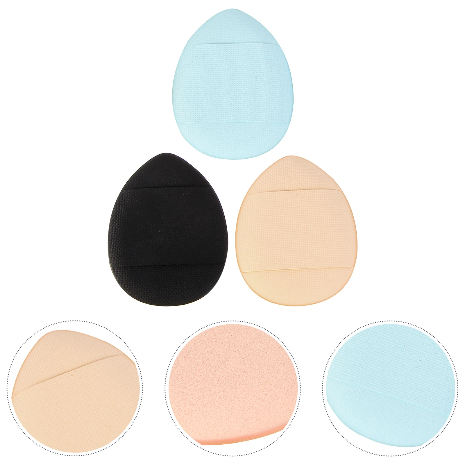

6 Pcs Mini Makeup Puff Portable Blush Sponges Face Powder Cushion Compact Foundation Eyeshadow Washable Reusable