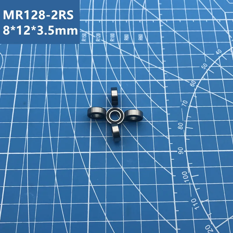 

50PCS High-Quality Miniature Deep Groove Ball Bearings MR128-2RS (Black) 678-2RS MR128RS 678 8x12x3.5mm Size Precision Grade