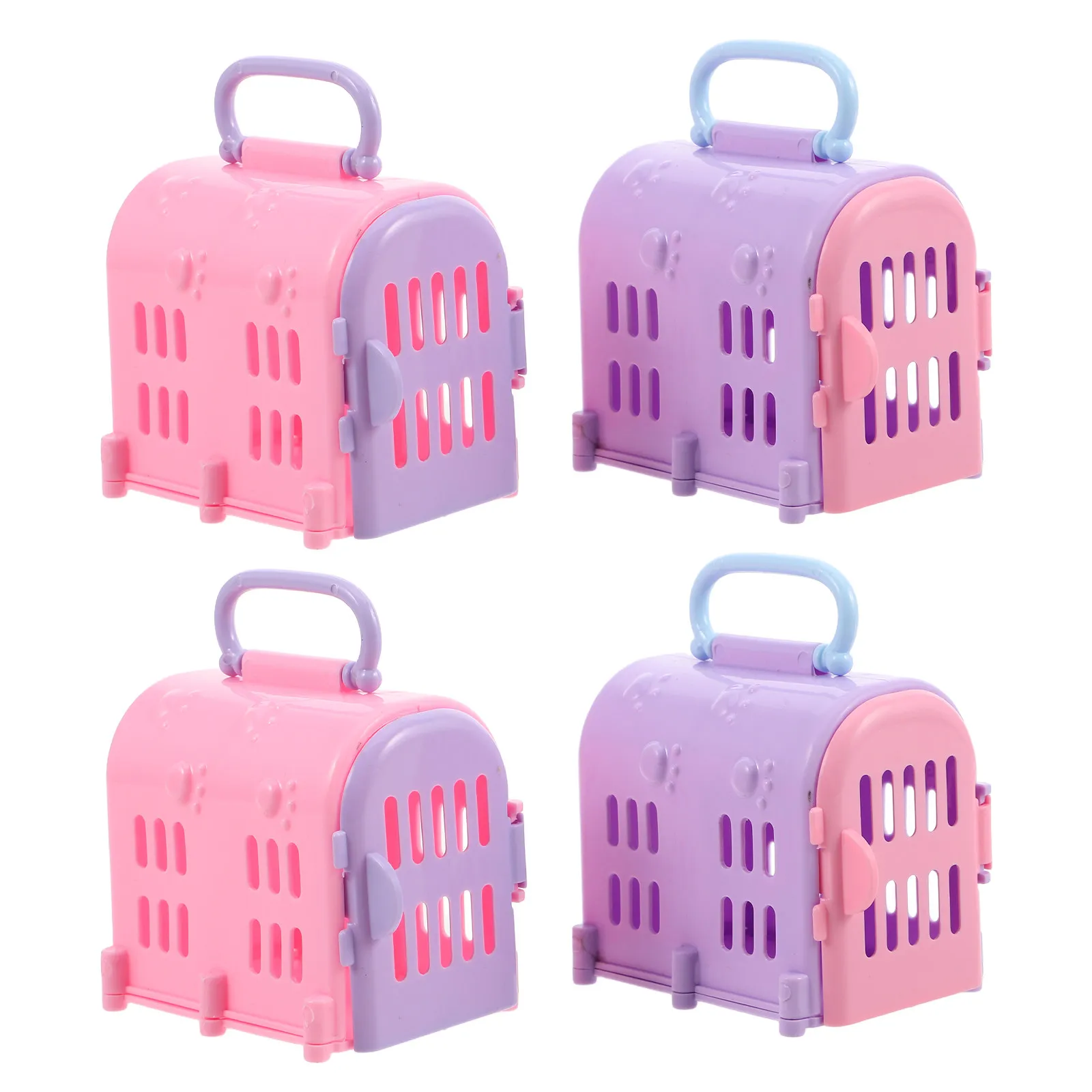 4-pecas-de-caixas-de-transporte-de-caes-realistas-para-casinha-de-bonecas-miniatura-portatil-elegante-e-finamente-trabalhada-para-brincadeiras-de-faz-de-conta-e-transporte-de-animais-pequenos