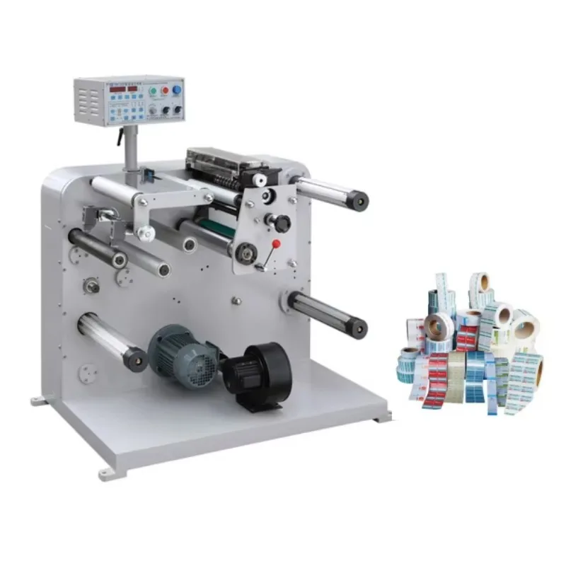 Customized Narrow Width Paper Label Roll Slitting Rewinder Machine With Siemens PLC Engine As Core Component