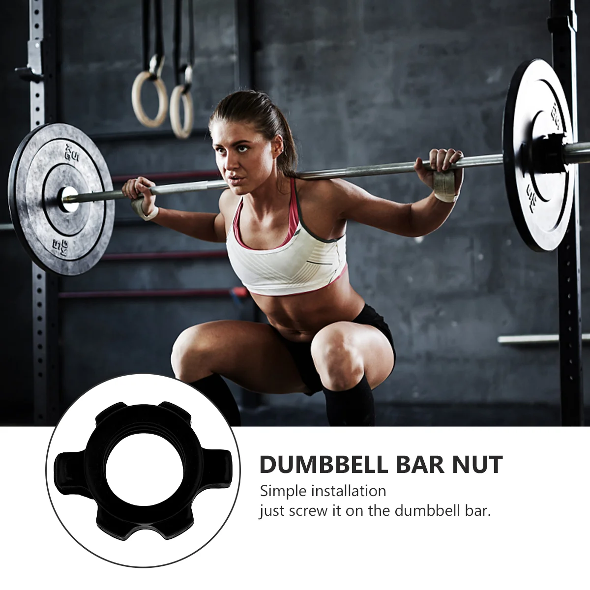 Dumbbell Bar Nut Barbell Fixing Accessories Home Gym Equipment Fixation Exercise for Fitness