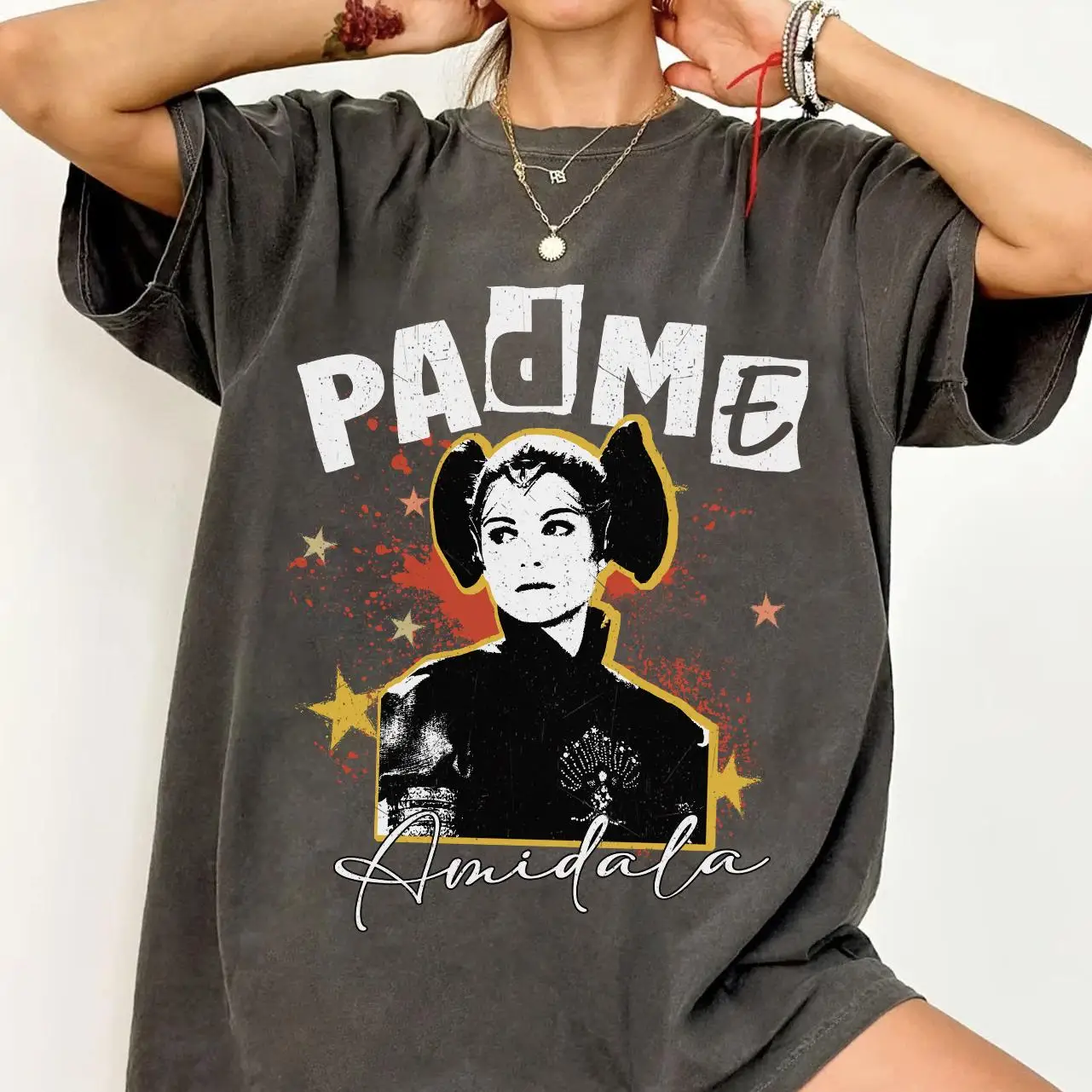 Camiseta Retro Star Wars Queen Padme Amidala, camiseta a juego familiar de Attack of the Clones Disneyland