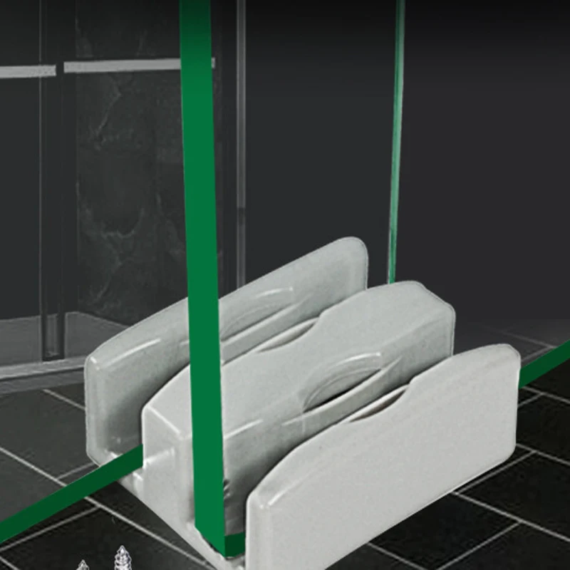 

Bathroom Glass Sliding Door Top Roller Base Bottom Slide Block Stabilizer Shower Sliding Door Fixing Block Stopper Accessory