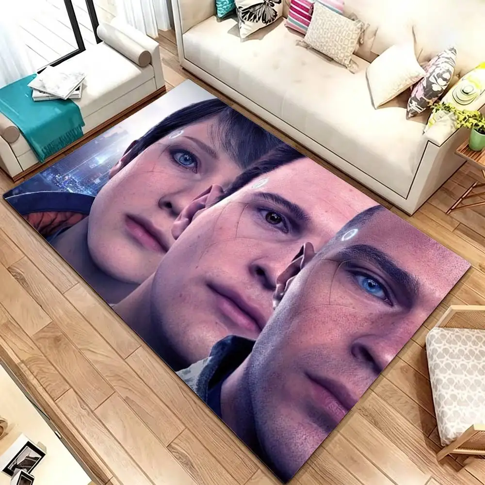 D-Detroit Become Human Game Floor Mat Bathroom Absorbent Mat Rugs Simple Door Dirt-resistant Mat Home Kitchen Mat