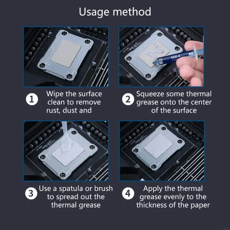 

4x7e Проводящие тепловые смазки для ПК охлаждения процессора процессора применение 8G применение 8G