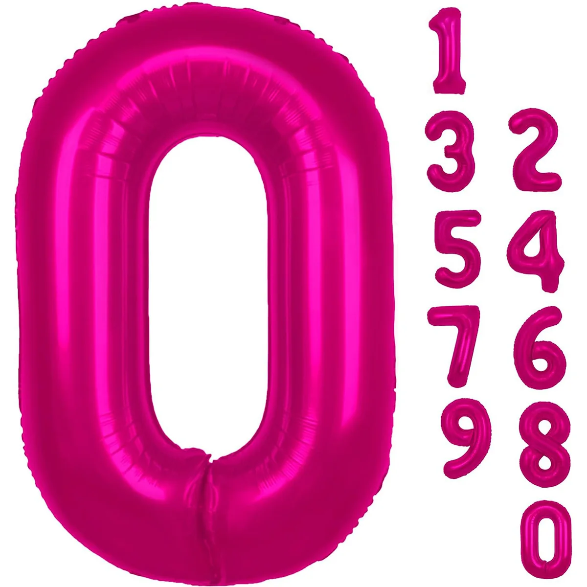 Number 0 Balloon  Hot Pink Balloons for Birthday Party Celebration Decorations Graduations Anniversary Baby Shower Photo Shoot