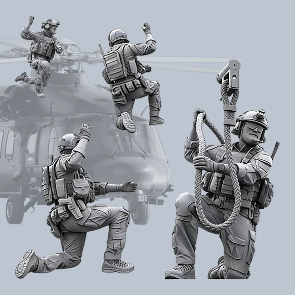 

Resin Figure Kit American Pilot Military Soldier Unpainted Unassembled High Quality Grey Model Modeling Scene Collection Gift