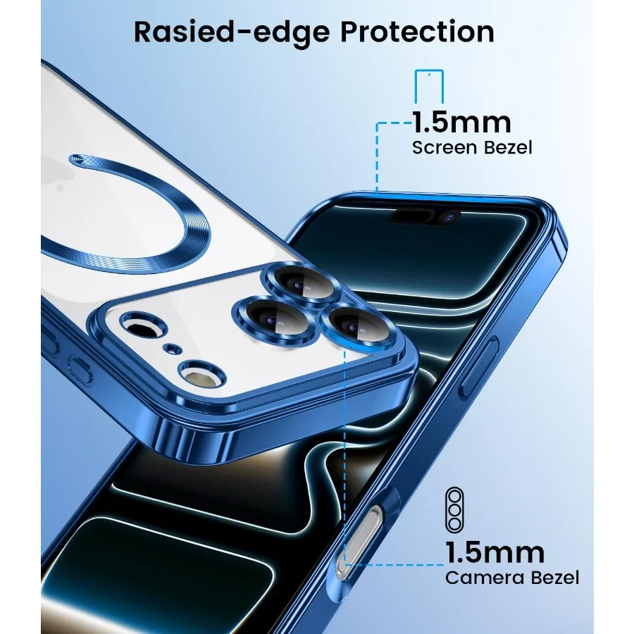 حافظة هاتف شفافة رفيعة ورفيعة لهاتف iPhone 17 Pro مع تصميم مدمج لعدسة الكاميرا المقاومة للصدمات