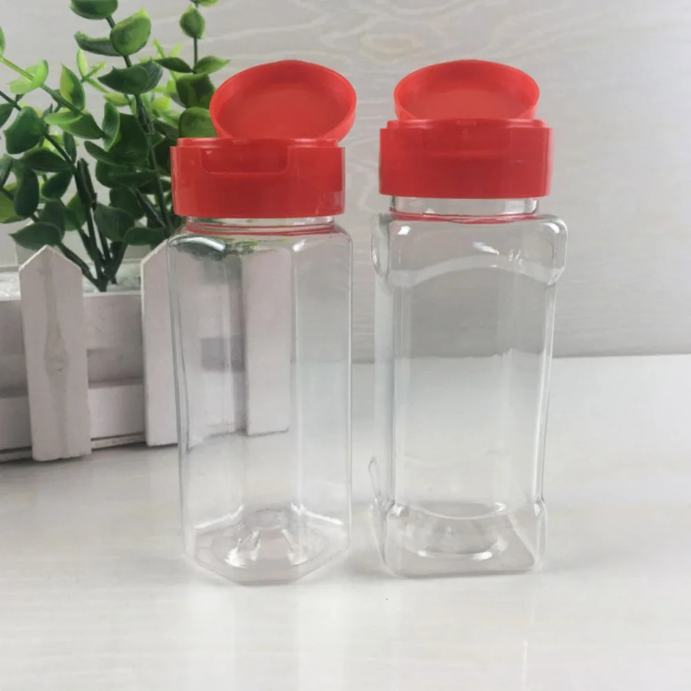 

6pcs Plastic Seasoning Bottles Spice Jar Salt Bottle Storage Coarse Spices NonToxic Home Kitchen Outdoor BBQ