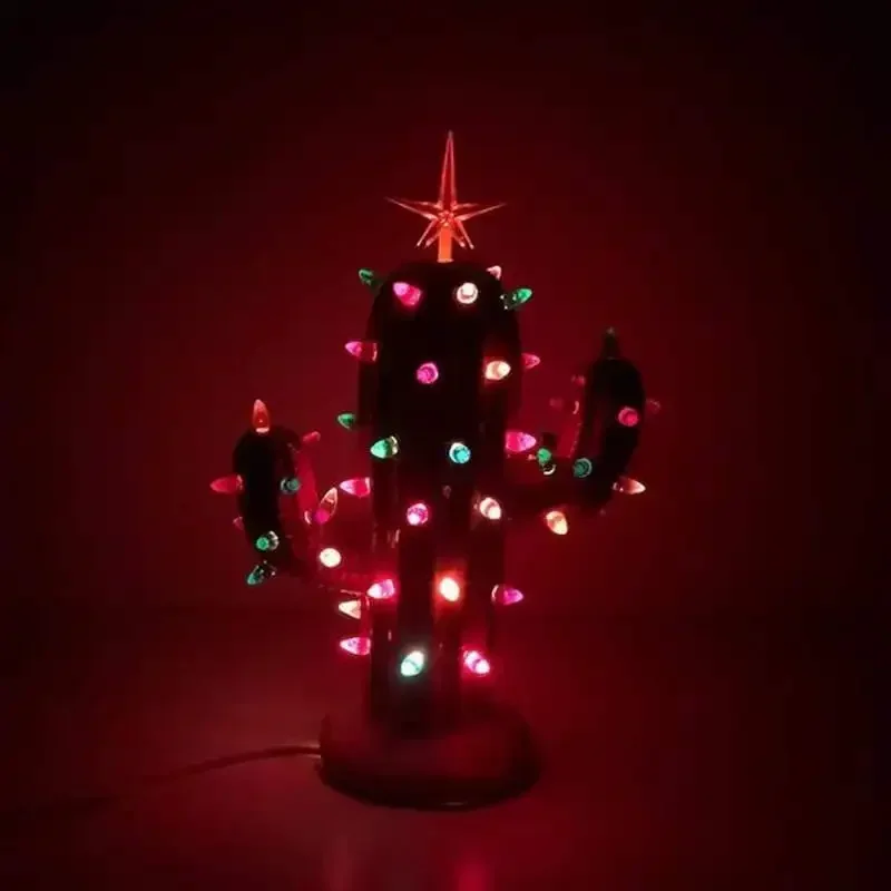 الراتنج الصبار ضوء الليل عيد الميلاد إضاءة للتزيين أضواء LED جو الحلي