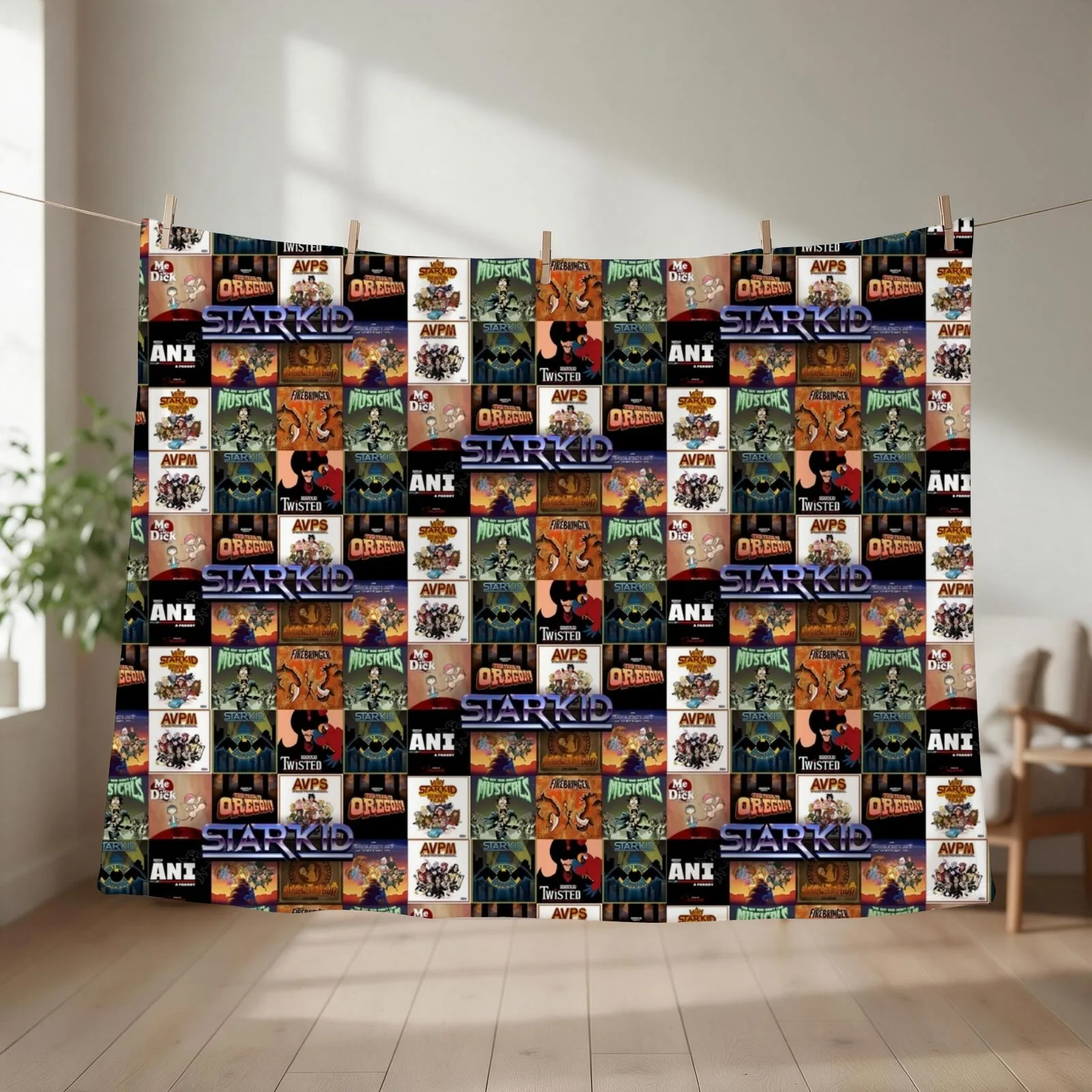 Starkid Musicals Throw Blanket couch cozy soft plush fuzzy picnic outdoor blanket
