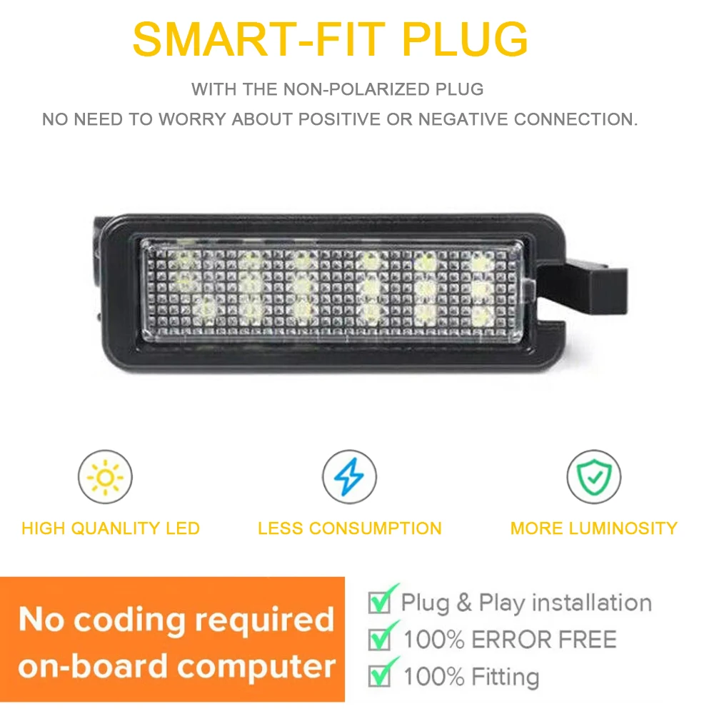 1 قطعة لا خطأ LED البوابة الخلفية لوحة ترخيص أضواء ل جيب كومباس كرايسلر رحلة باسيفيكا 300 شاحن دودج تشالينجر العلامة مصباح #6