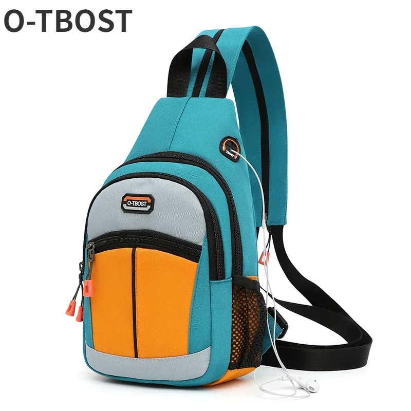 O-TBOST 2-in-1 Chest Bag and School bag for Men and Women - Crossbody Shoulder Backpack for School and Outdoor Activities