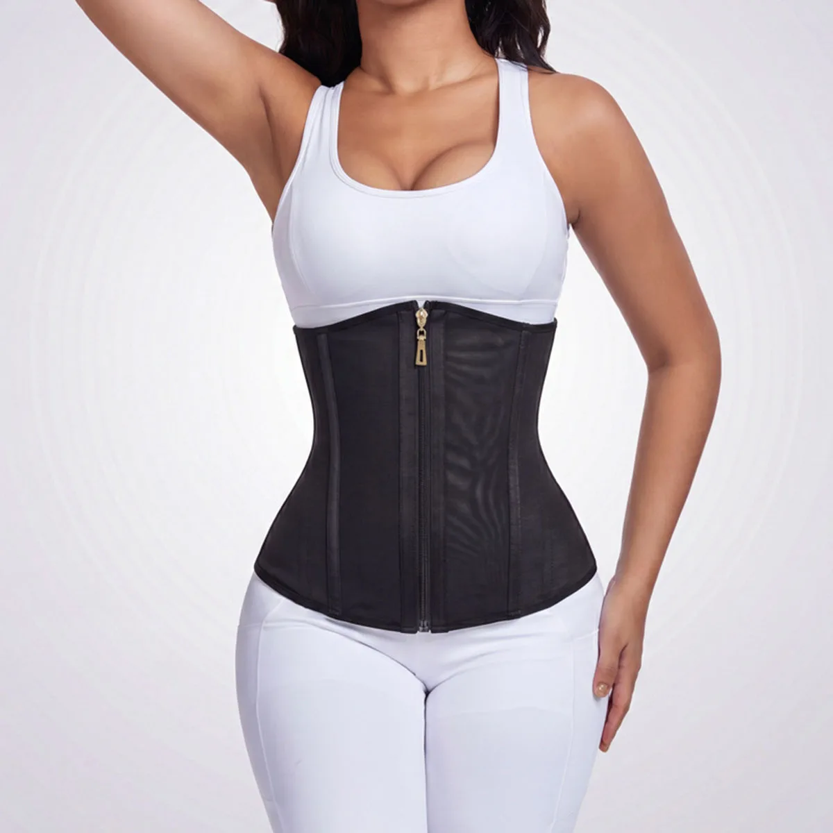 Korsett-Taillentrainer, doppelt gepresster Cincher, Unterbrustkorsett, Körperformer, Shapewear, Bustier, Schlankheits-Trimmer, Sanduhr-Mieder – Detail 3