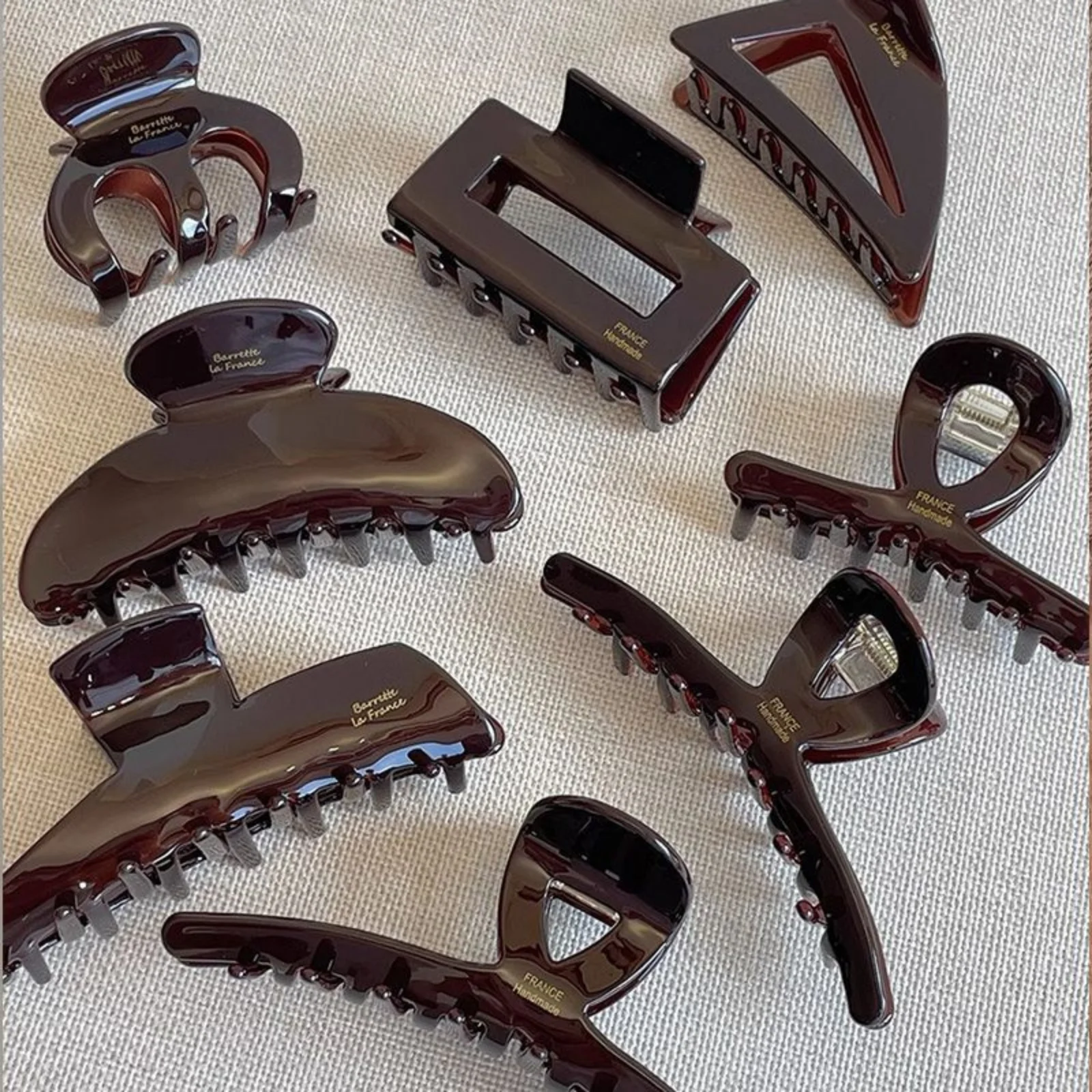 1PC Schokolade, Acetat, Halteklammer, Haarspange, weiblich, Hinterkopf, Haargriff, Premium, Hai, hohe Qualität, vier Jahreszeiten