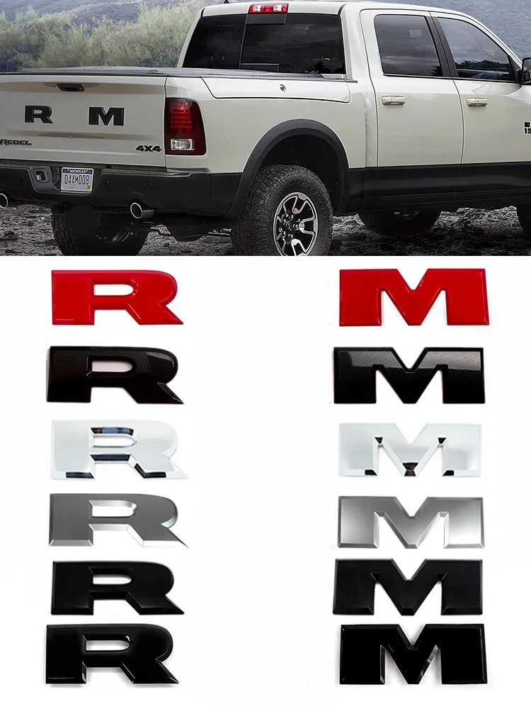 Car Rear Trunk Stickers Grill Emblem Ram Logo Badge Ring Key Car Styling For RAM 1500 2500 3500 Caliber Journey Auto Accessories