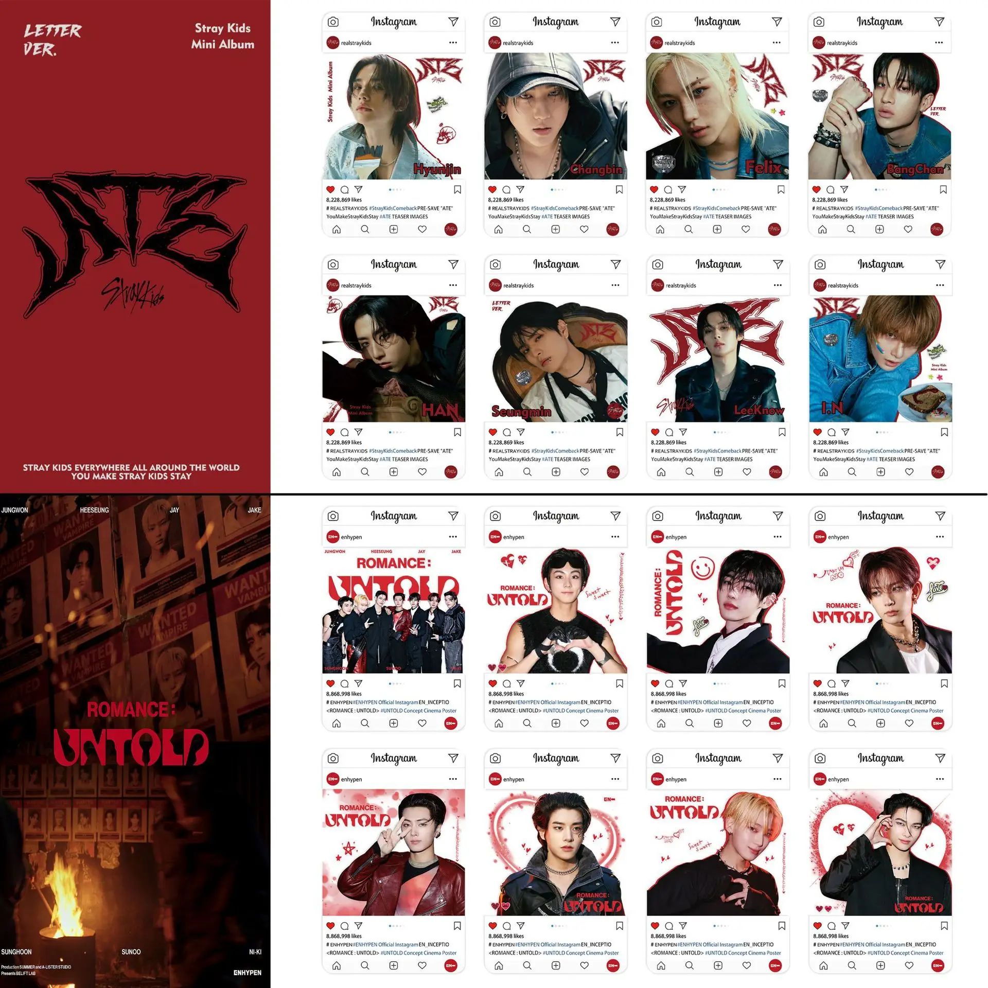 

Stray Kids peripheral transparent card Stray Kids new album ATESKZOO peripheral stars cute PVC card collection