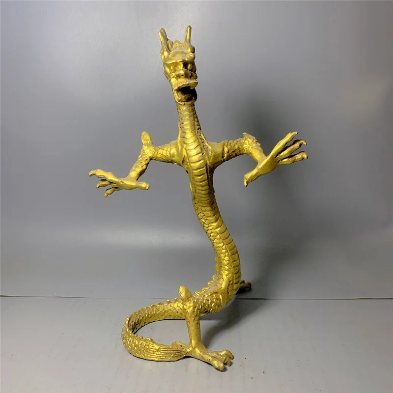 Guyunzhai Brass Xianglong Dragon Ornaments Zodiac Dragon Yuan Baolong Home Office Furnishings