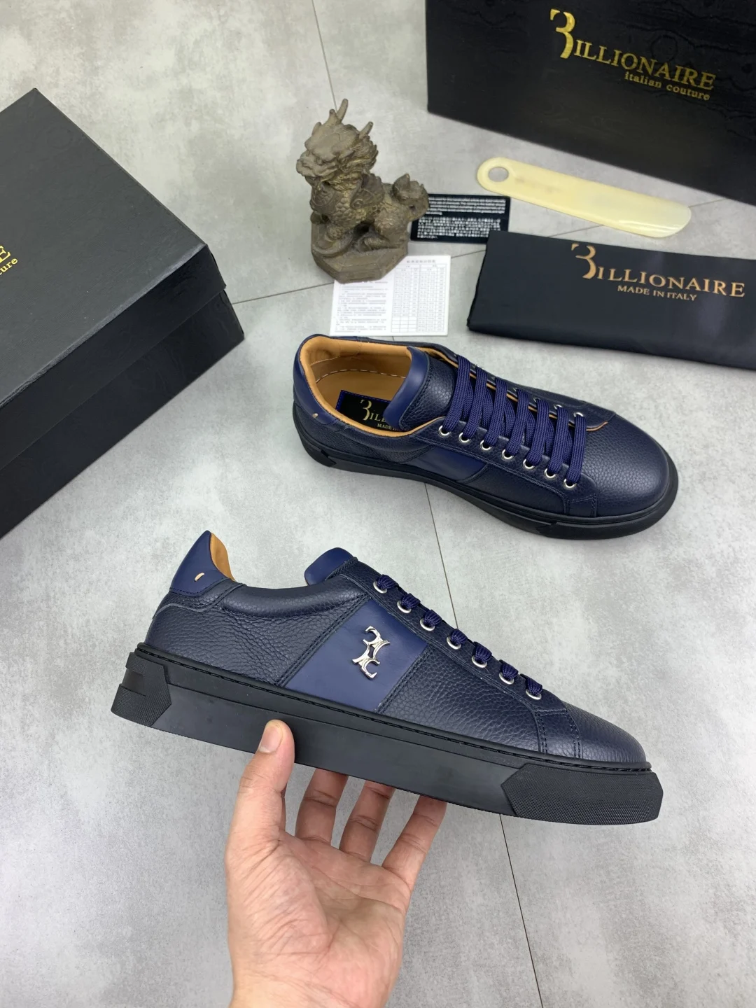 BILLIONAIRE OECHSLI Shoes Men‘s Cowhide 2025 new outdoors comfort quality embroidery gentleman European big size 38-44