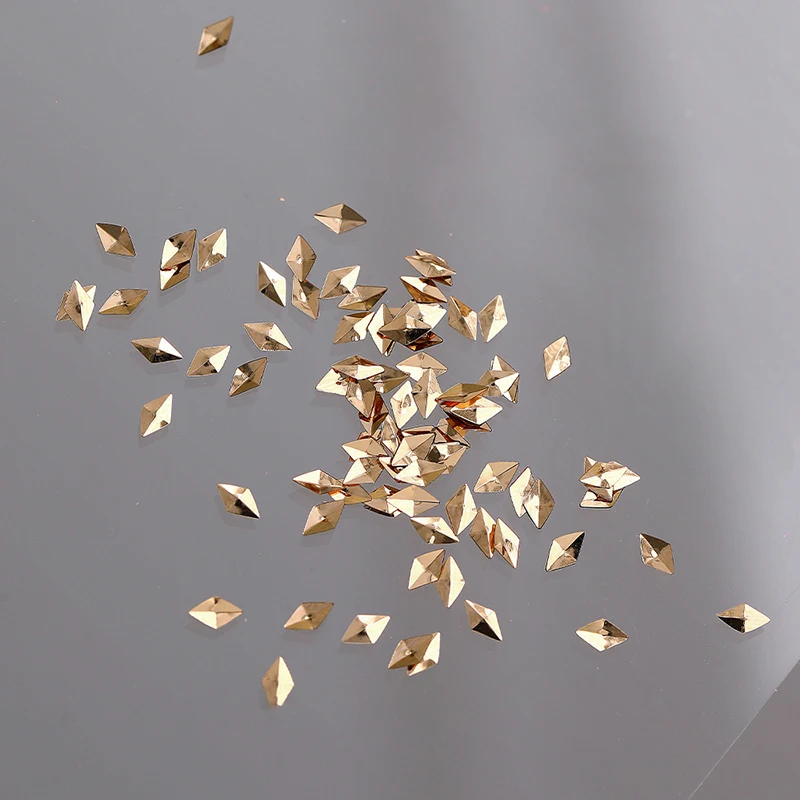 Mini rombos con parte posterior plana de 6 rejillas, diamantes de imitación para decoración de manicura DIY