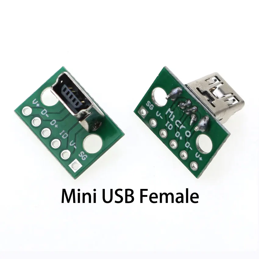 1Piece Vertical Mini Micro USB Type-C 2Pin USB 3.0 2.0 Male Female Socket Connector Data Charging Cable Jack Test Board W/ Pin