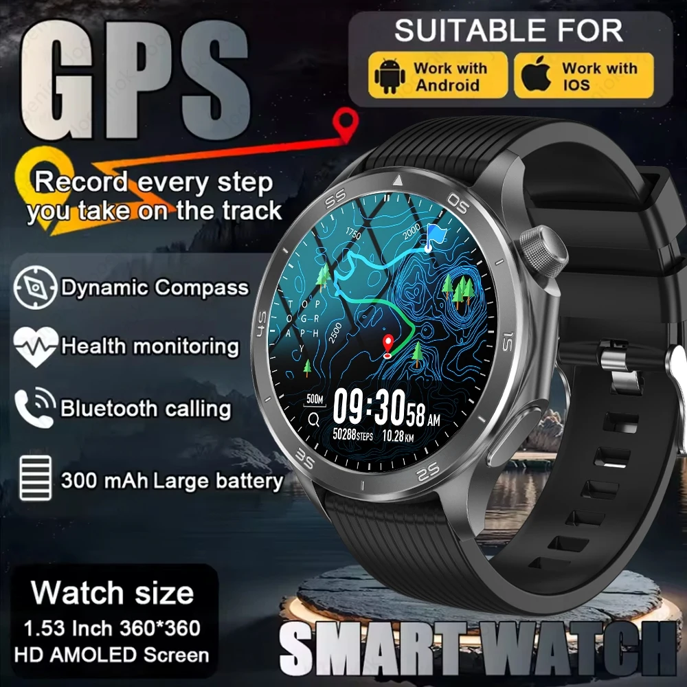 

OPPO Новые часы X2 Высококачественные деловые часы GPS Спортивные водонепроницаемые умные часы с компасом Мужские умные часы NFC AMOLED HD Bluetooth с вызовом