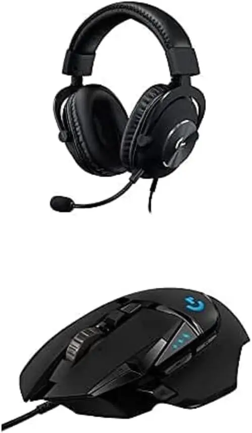 

Wired Gaming Mouse and Headset Bundle - Black, High-Performance for PC Gamers