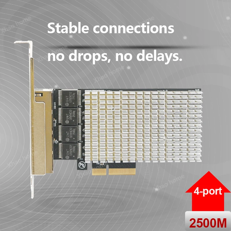 สําหรับ Realtek RTL8125B PCIe x4 Ethernet Adapter NIC เครือข่าย Quad พอร์ตการ์ด 2.5G Gigabit Ethernet Lan การ์ด 10/100/1000/2500Mbps