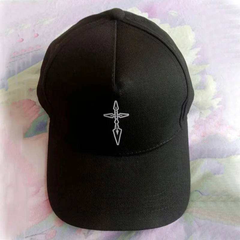 Game Prop Baseball Cap Unisex Adiustable Cotton Curved Brim Hat Cross Symbol Pattern Casual Cosplay Costume Men Outdoor Sun Cap