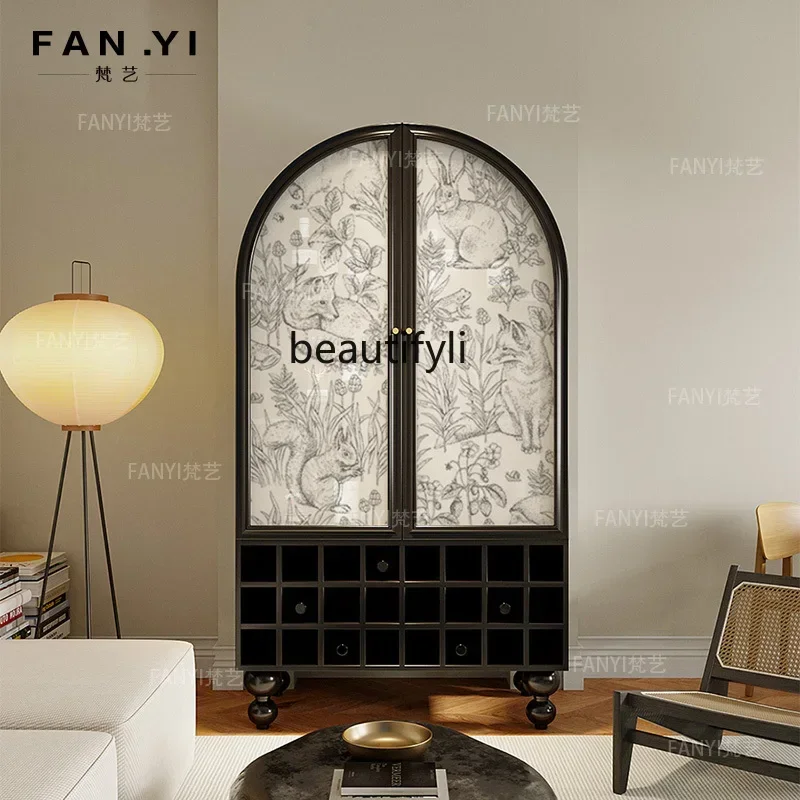 

ssK178 ss 25 Light luxury household red wine display restaurant decorative storage side cabinet