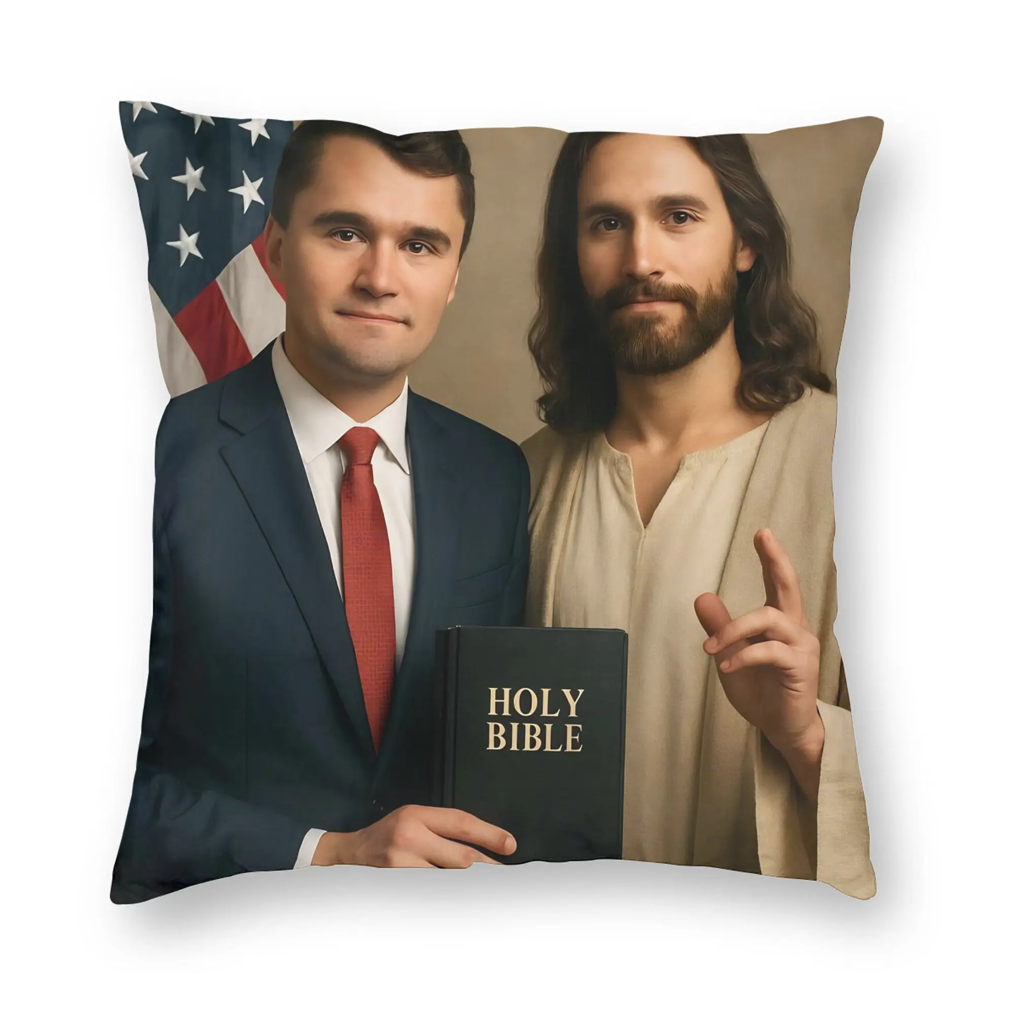 Charlie Kirk Pillowcase Double-sided Printing Polyester Cushion Cover Decor  Pillow Case Cover Car Square 40X40cm