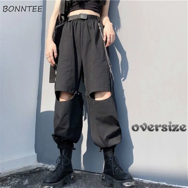 Pantalon cargo pour femme, Baggy Chic, Street Unisex, Harajuku Boyfriend, Korean Teens, fjHollow Out Design, Fashion Ladies Pant, Ins