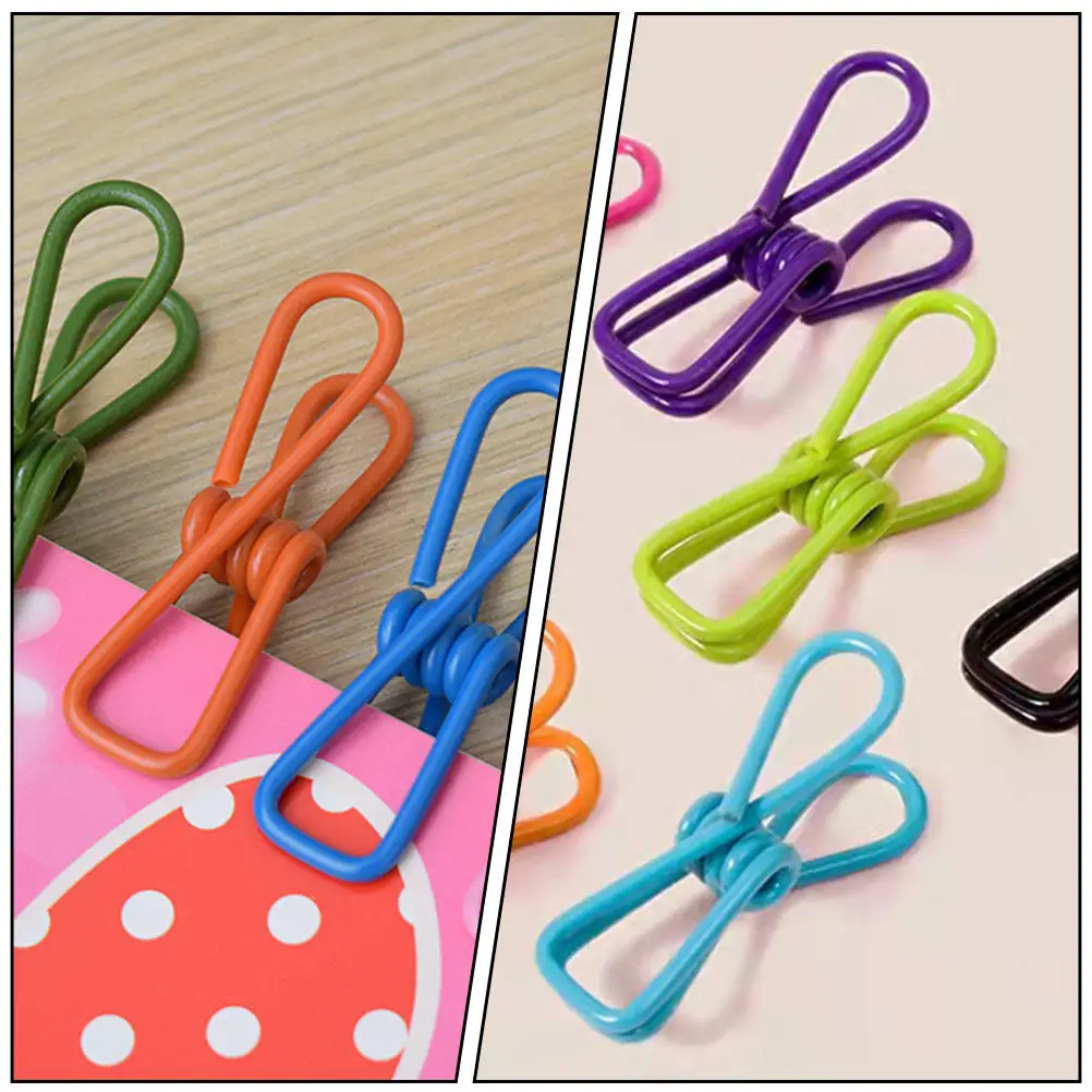 50Pcs Photo Fixed Clips Creative Household Windproof Clothes Drying Clamps Non-Slip Small Multifunctional Towel Socks Fixing