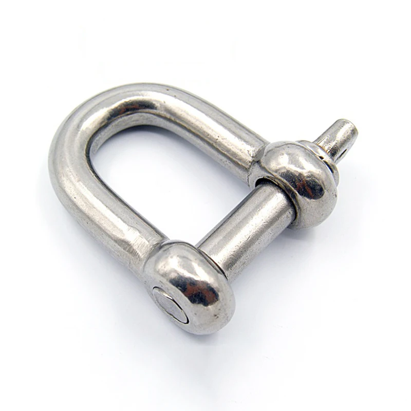 1 x Stainless steel D-ring shackle Buckle Keychain Ring Hook screw pin joint Connecter Bag Strap Clasp Leathercraft Parts