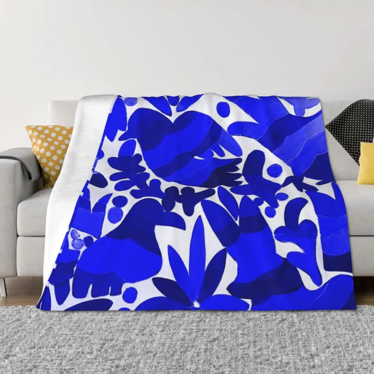 Otomi Dark Blue Throw Blanket Weighted Vintage Personalized Gift cosplay anime Blankets