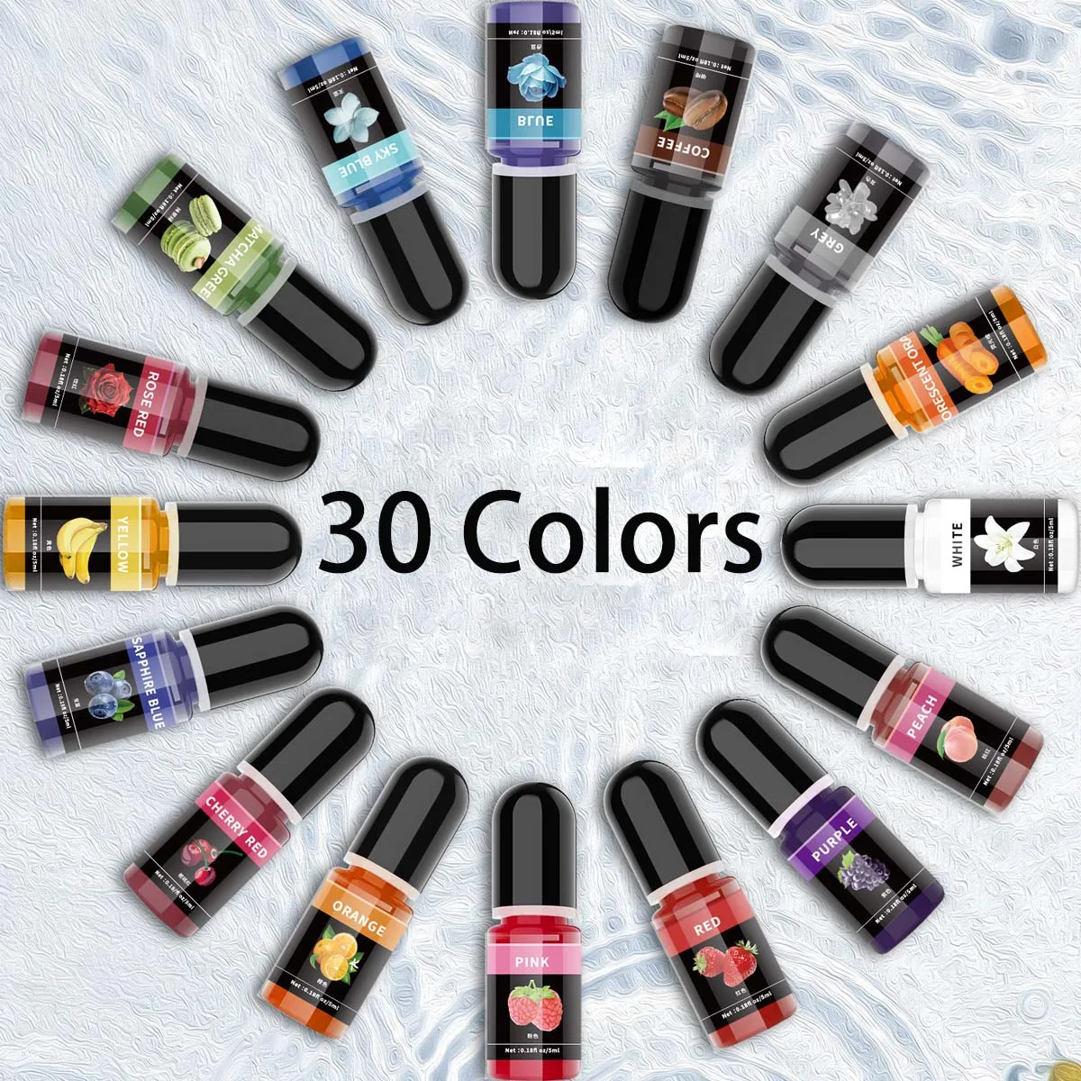 5ml/Bottle Epoxy Resin Pigment Liquid Colorant Dye Universal Epoxy Resin Pigment For UV AB Glue DIY Resin Art Jewelry Making view 5