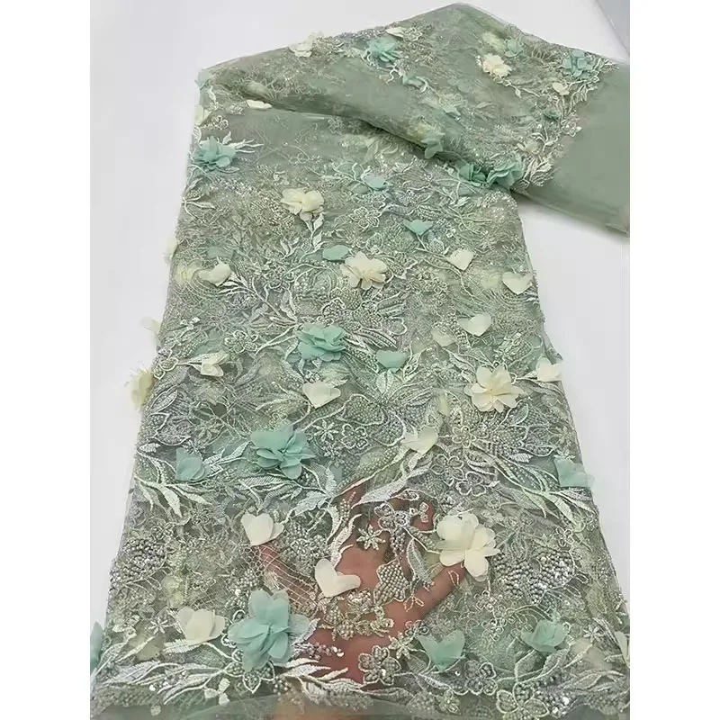 

Ткань для вышивки 3D-цветами и бисером, 1 ярд, новая мягкая сетчатая ткань, для пошива свадебных платьев, ципао, для рукоделия