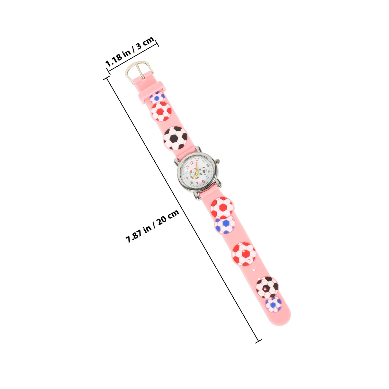 サッカーパターン スポーツウォッチ 漫画 3D サッカーボールデザイン 時間学習に最適 誕生日プレゼント